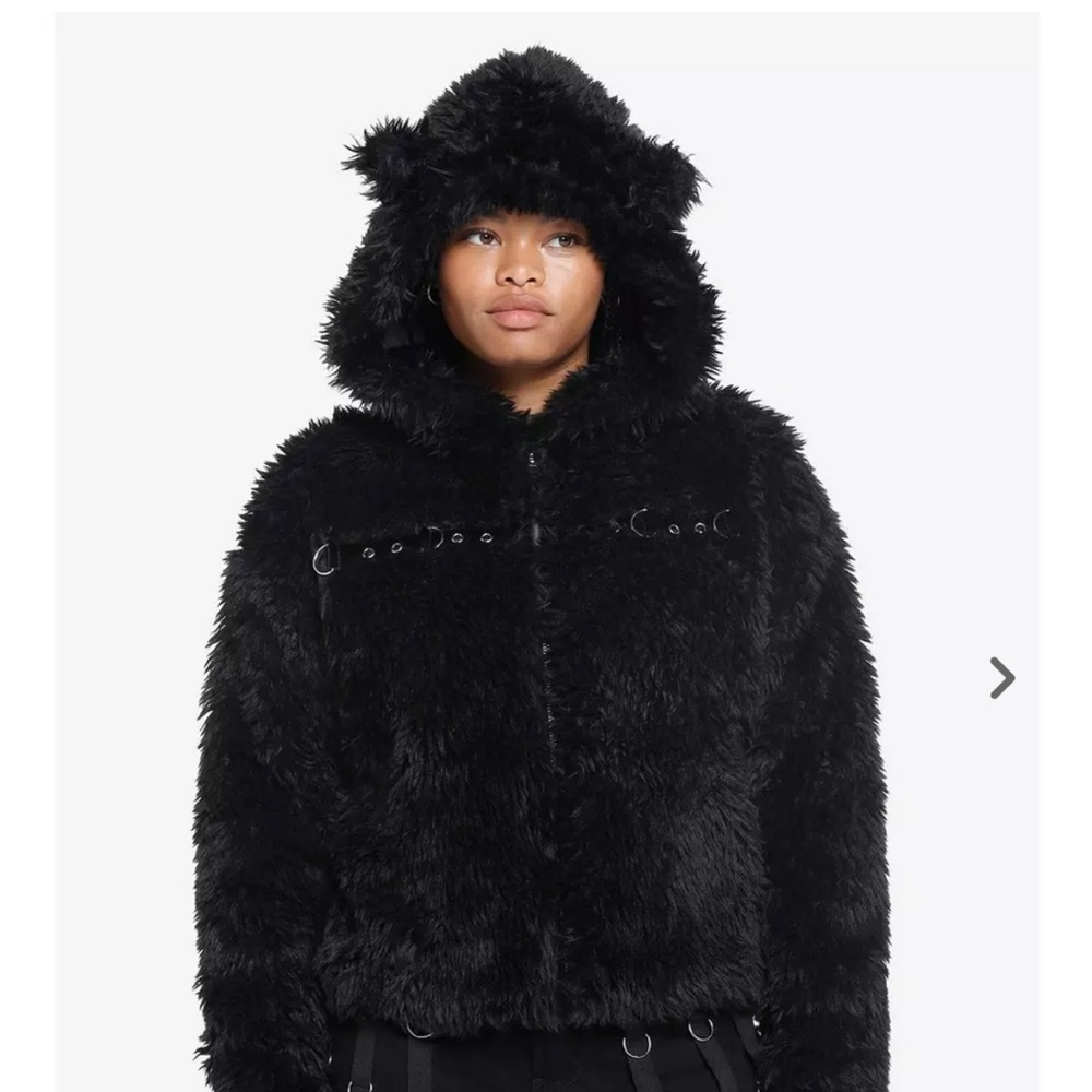 ISO ISO MAJOR ISO hot topic cosmic aura black cat grommet jacket